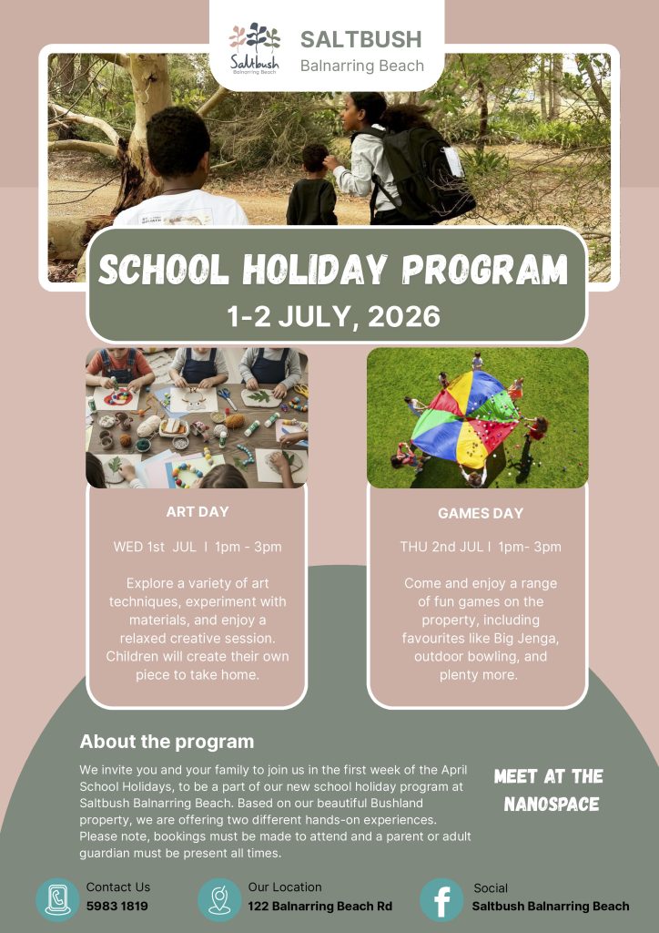 July School Holiday Flyer 1 - 2026